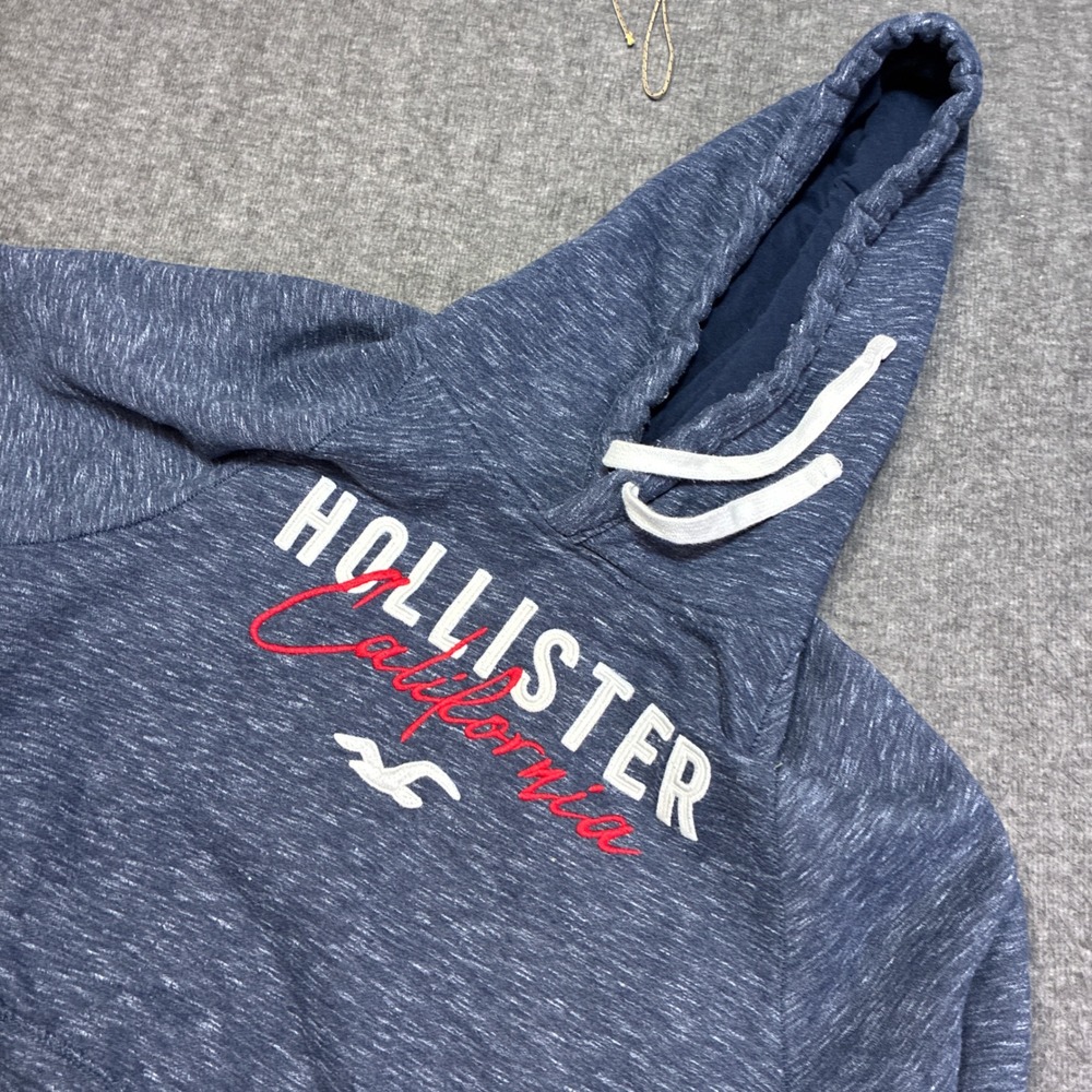 Vintage Hollister Hoodie Women Large Blue California Graphic Pullover